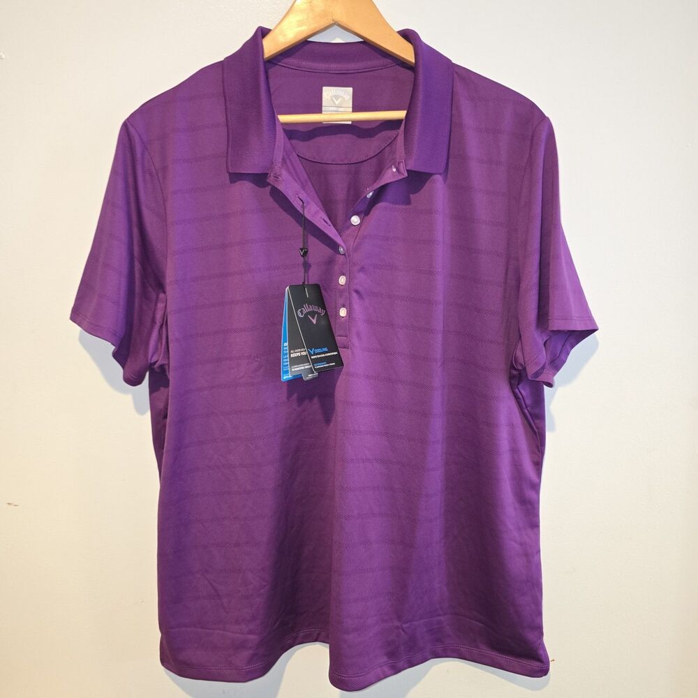 Callaway Opti Dry Women’s Xxxl Golf Polo Purple Short Sleeve NWT!!!
